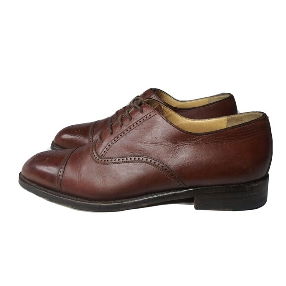 Bruno Magl Brogue Medallion Cap-Toe Oxfords Men's Shoes 8 M Brown - Picture 5 of 9